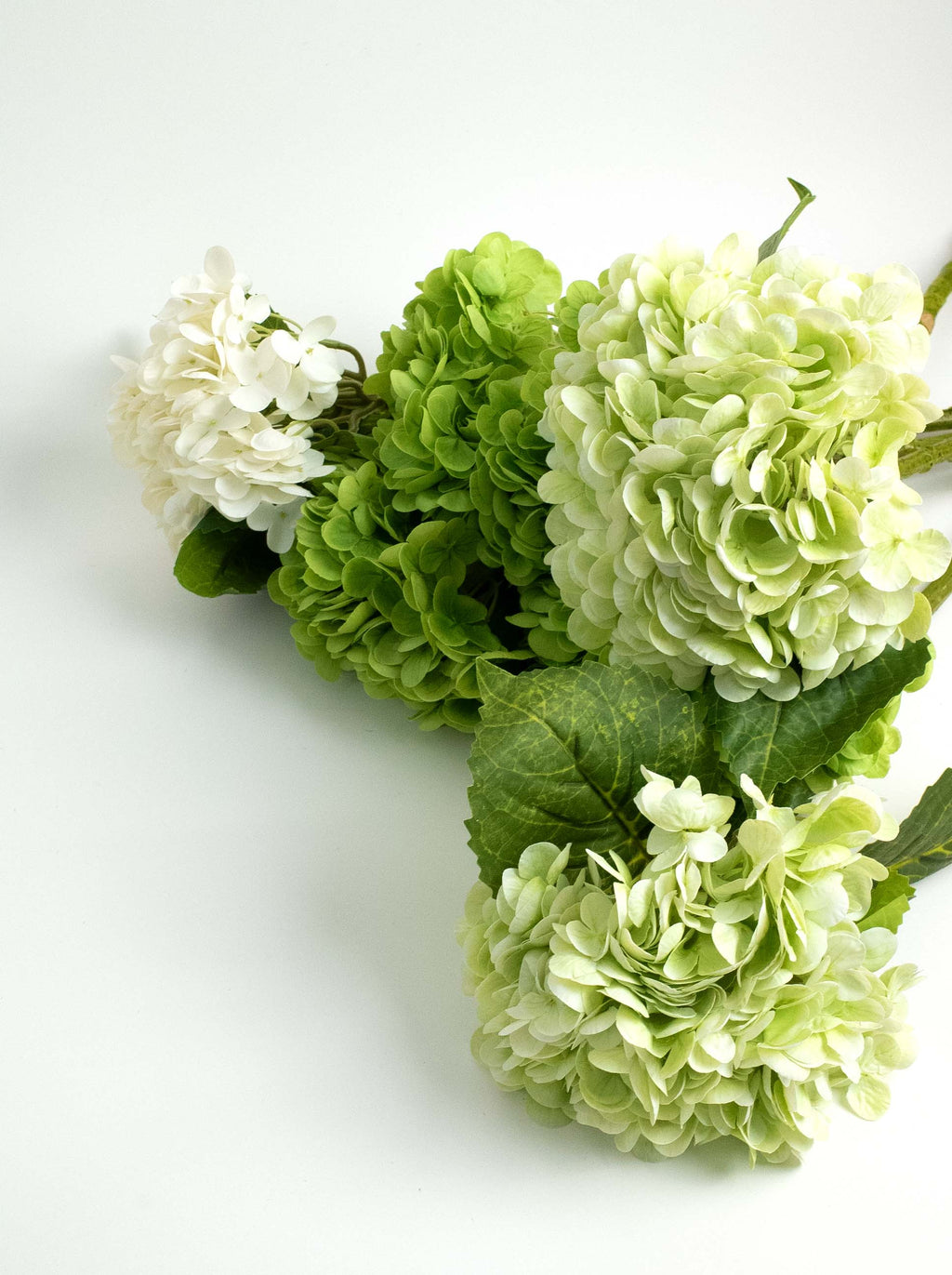 Light Green Real-Touch Faux Hydrangea Flower - 19"