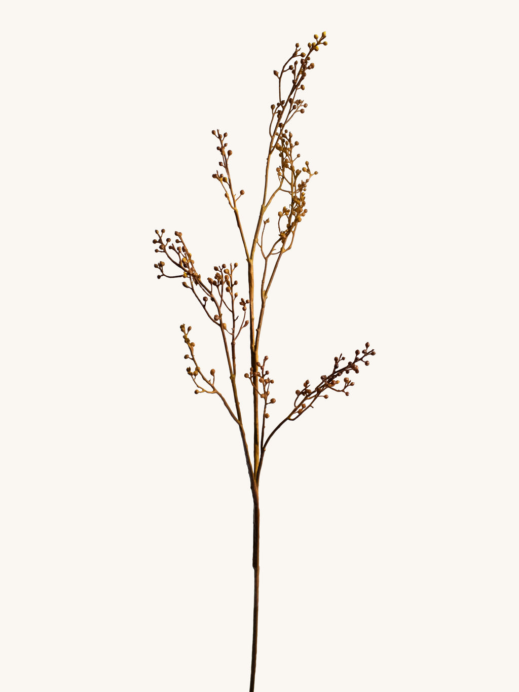 Brown Artificial Millet Berry Branch - 35"
