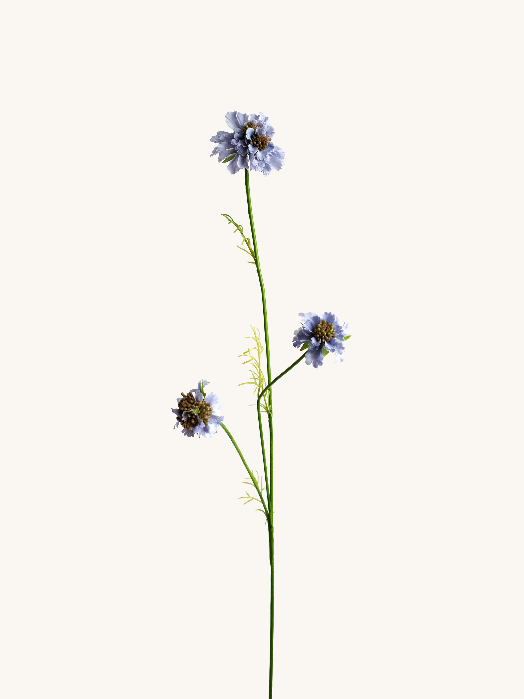 Blue-Purple Artificial Scabiosa Flower Stem - 31"