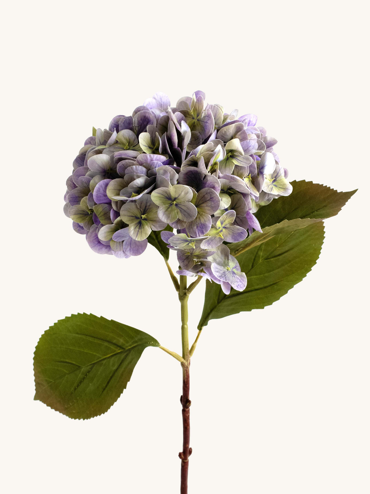 Purple Green Real-Touch Faux Hydrangea Flower - 21"