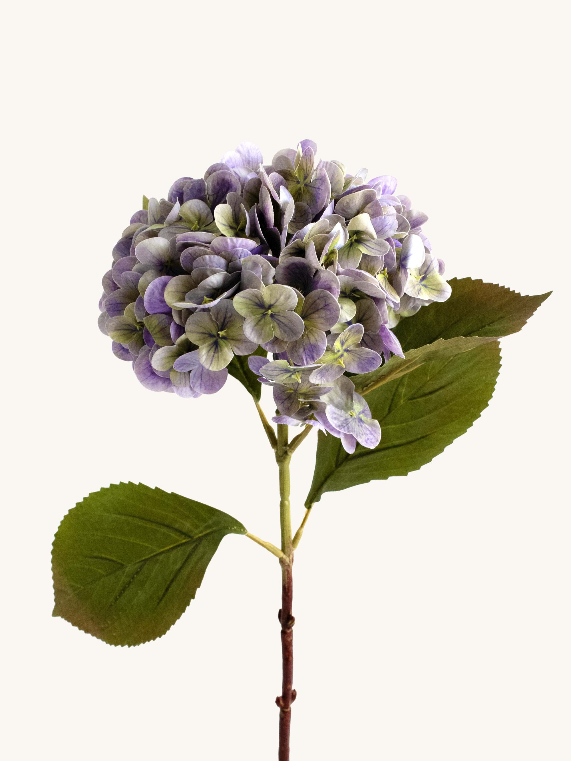 Purple Green Real-Touch Faux Hydrangea Flower - 21"