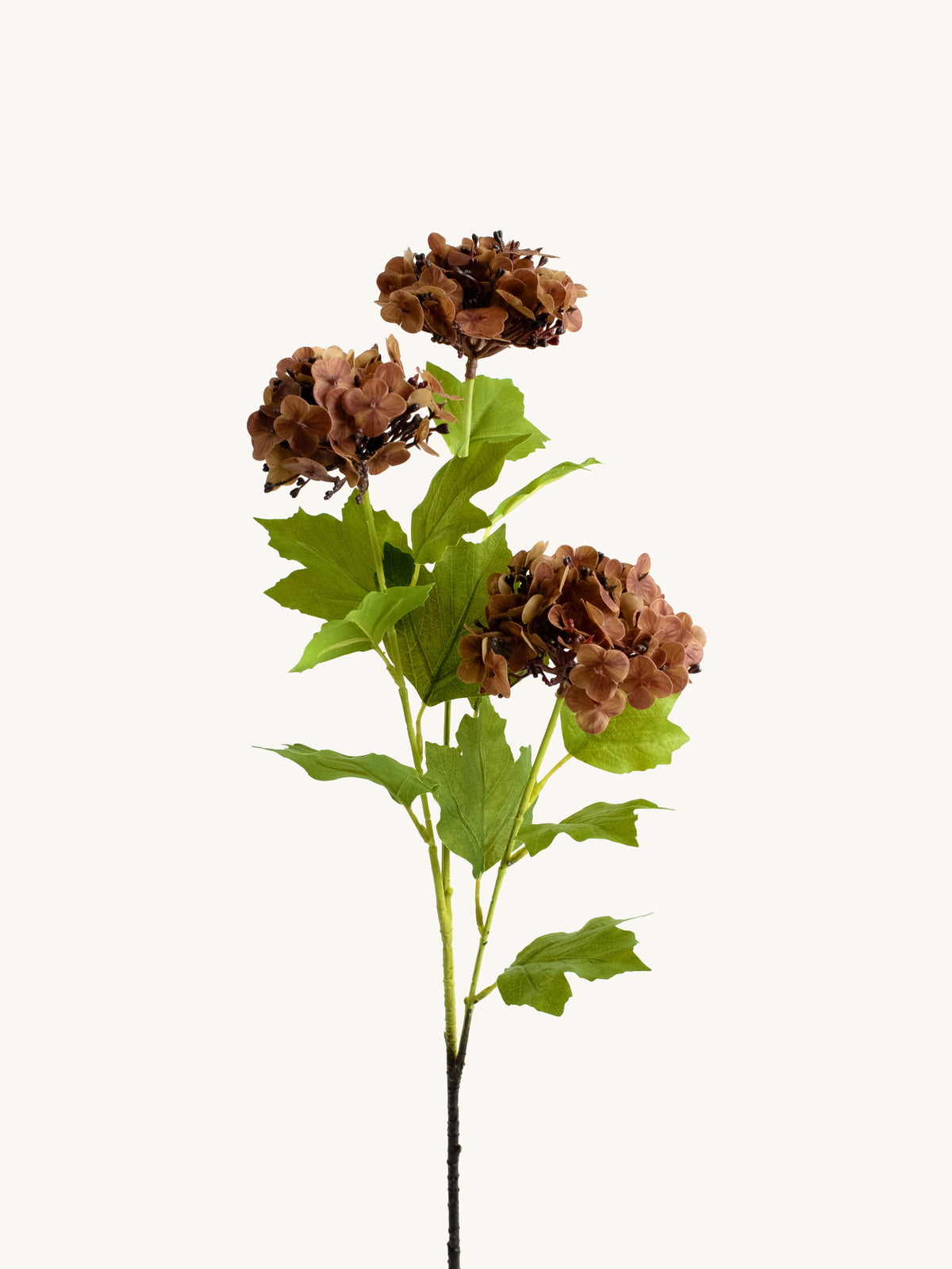 Antique Bronze Faux Real-Touch Snowball Flowers - 27"