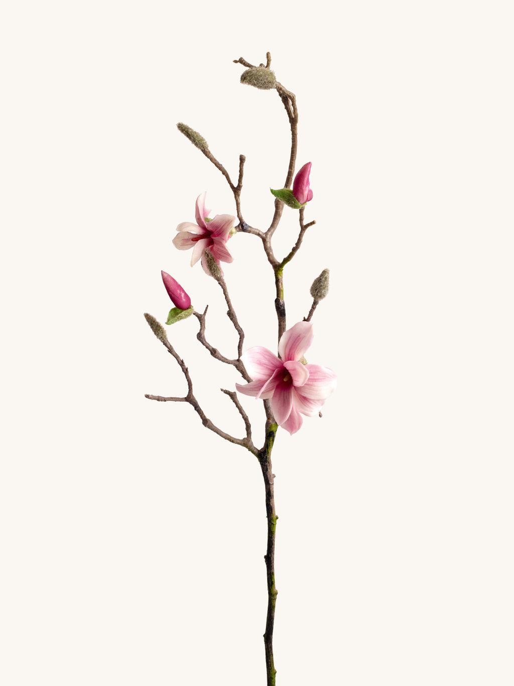 Magenta Faux Magnolia Branch - 28.5"