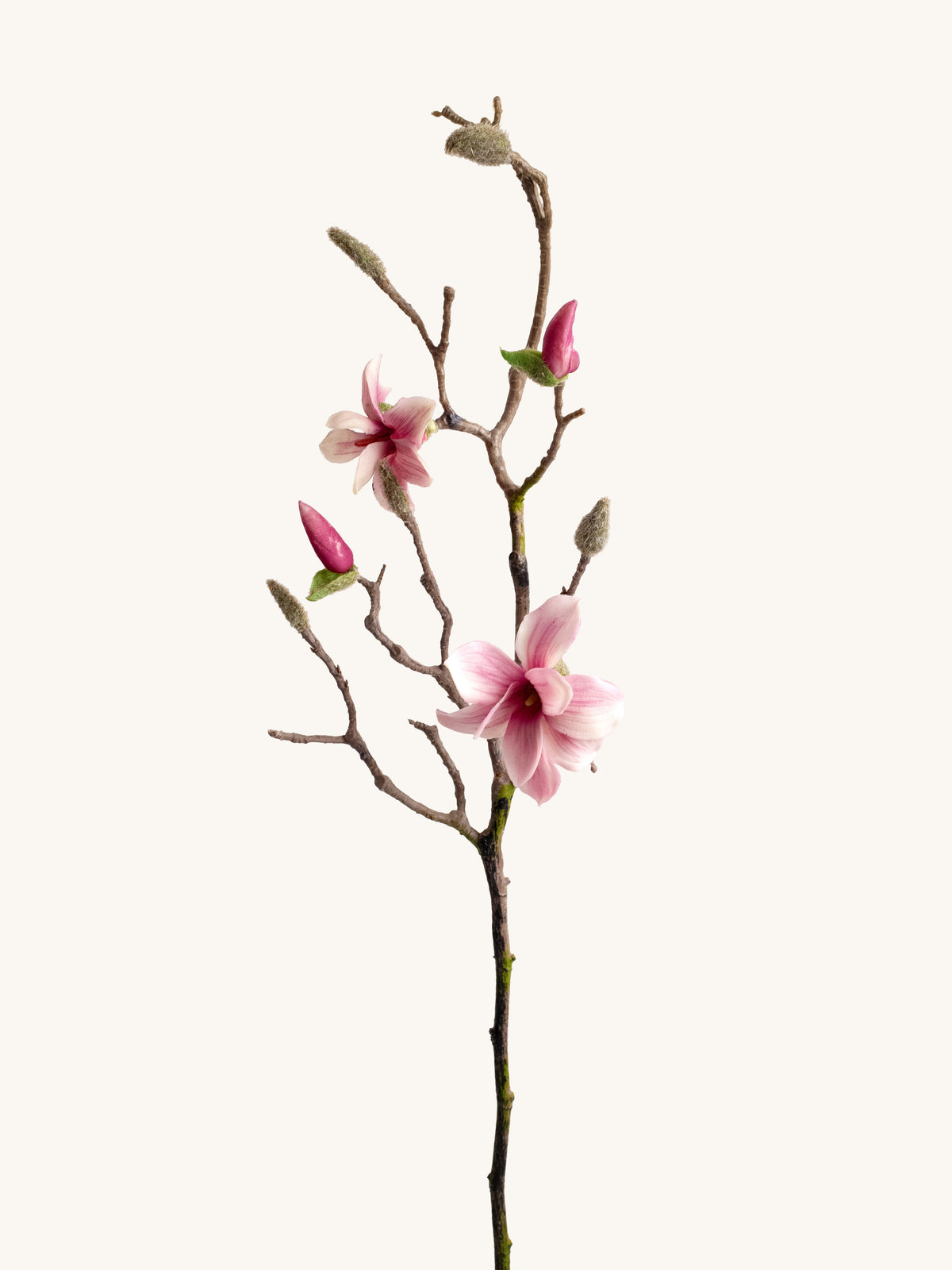Magenta Faux Magnolia Branch - 28.5"