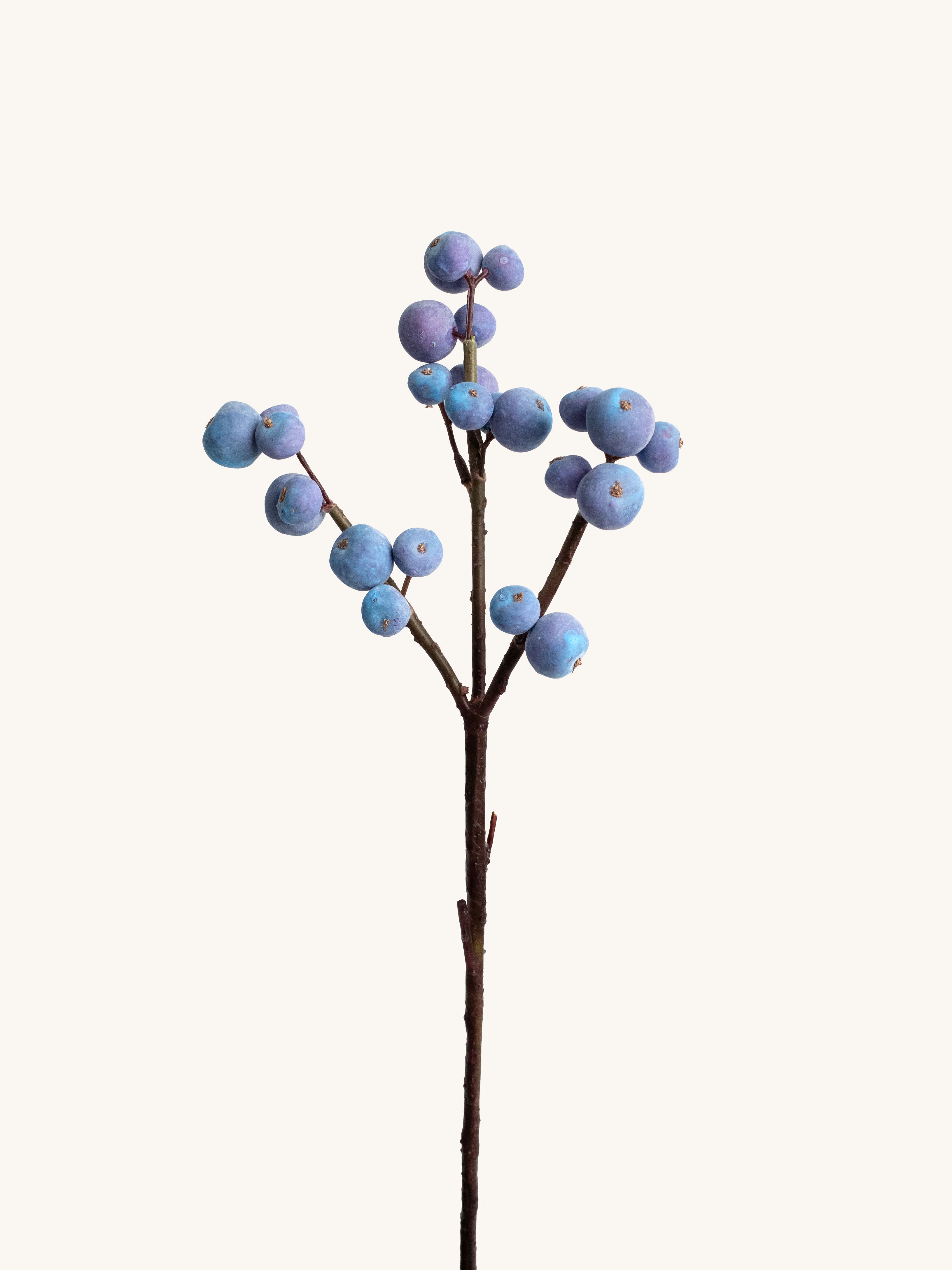 Artificial Frosted Blueberry Branch - 18"
