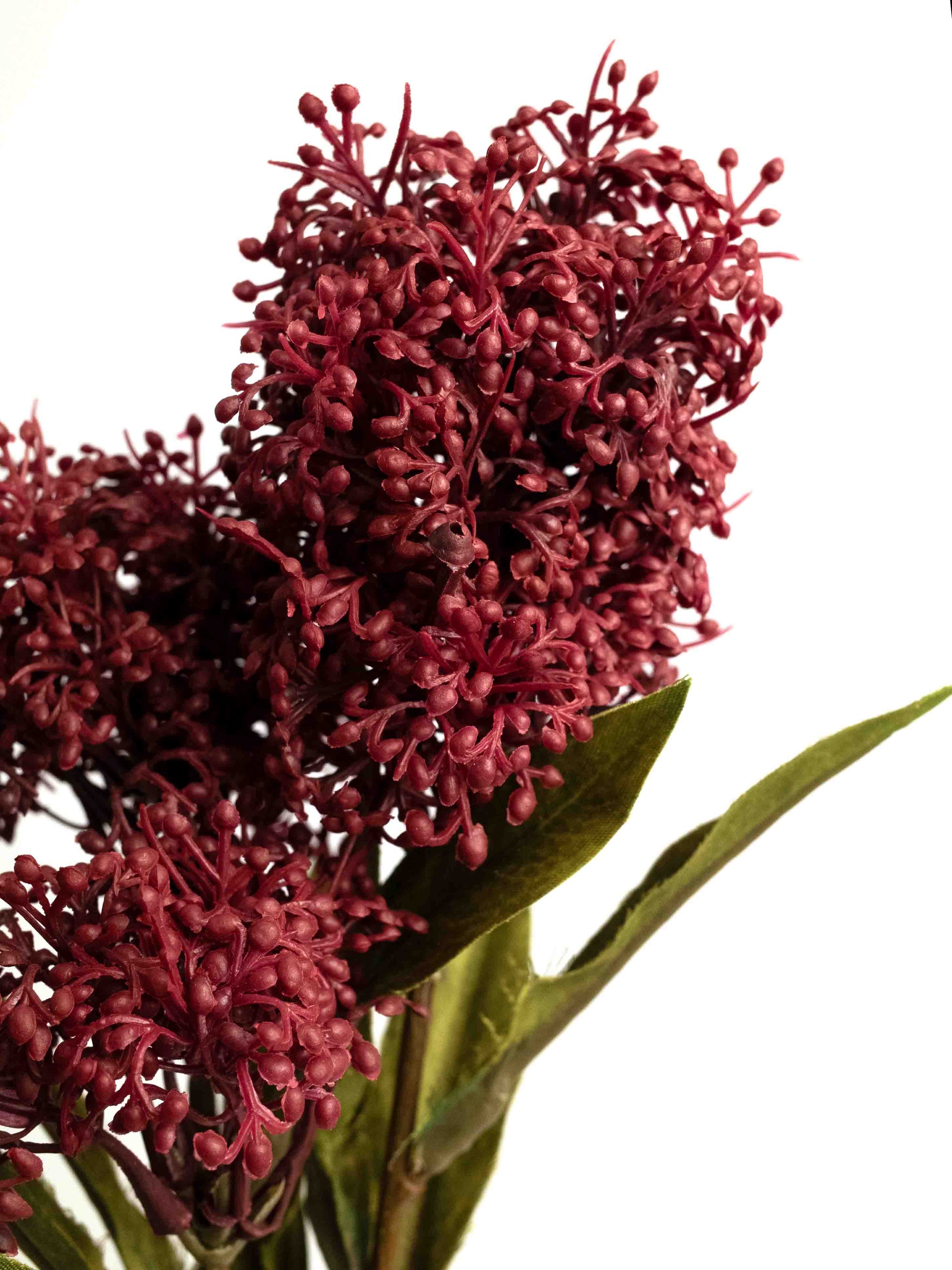 Autumn Red Real Touch Faux Skimmia Stem - 23"