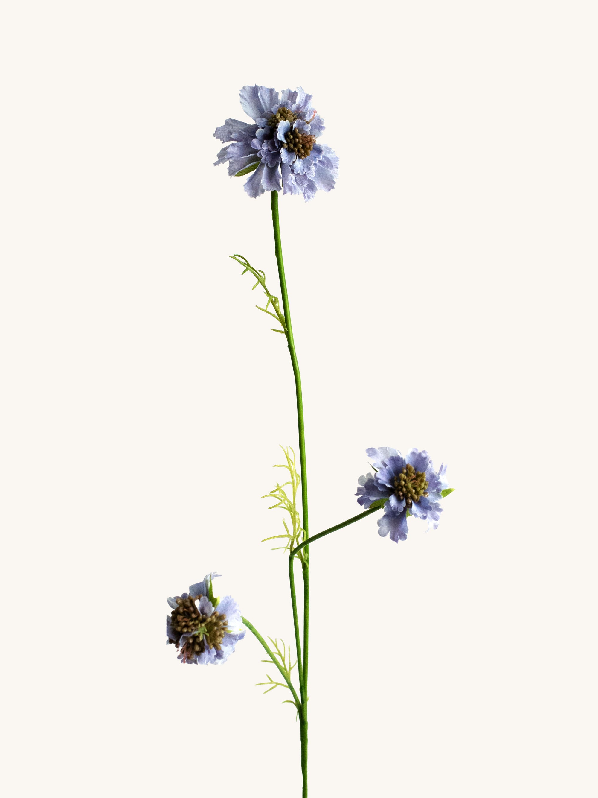Blue-Purple Artificial Scabiosa Flower Stem - 31"