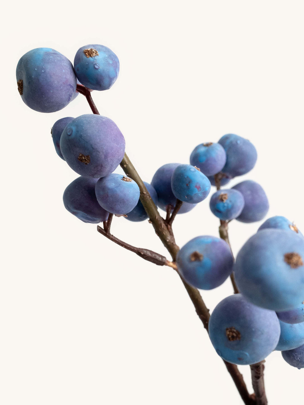 Artificial Frosted Blueberry Branch - 18"