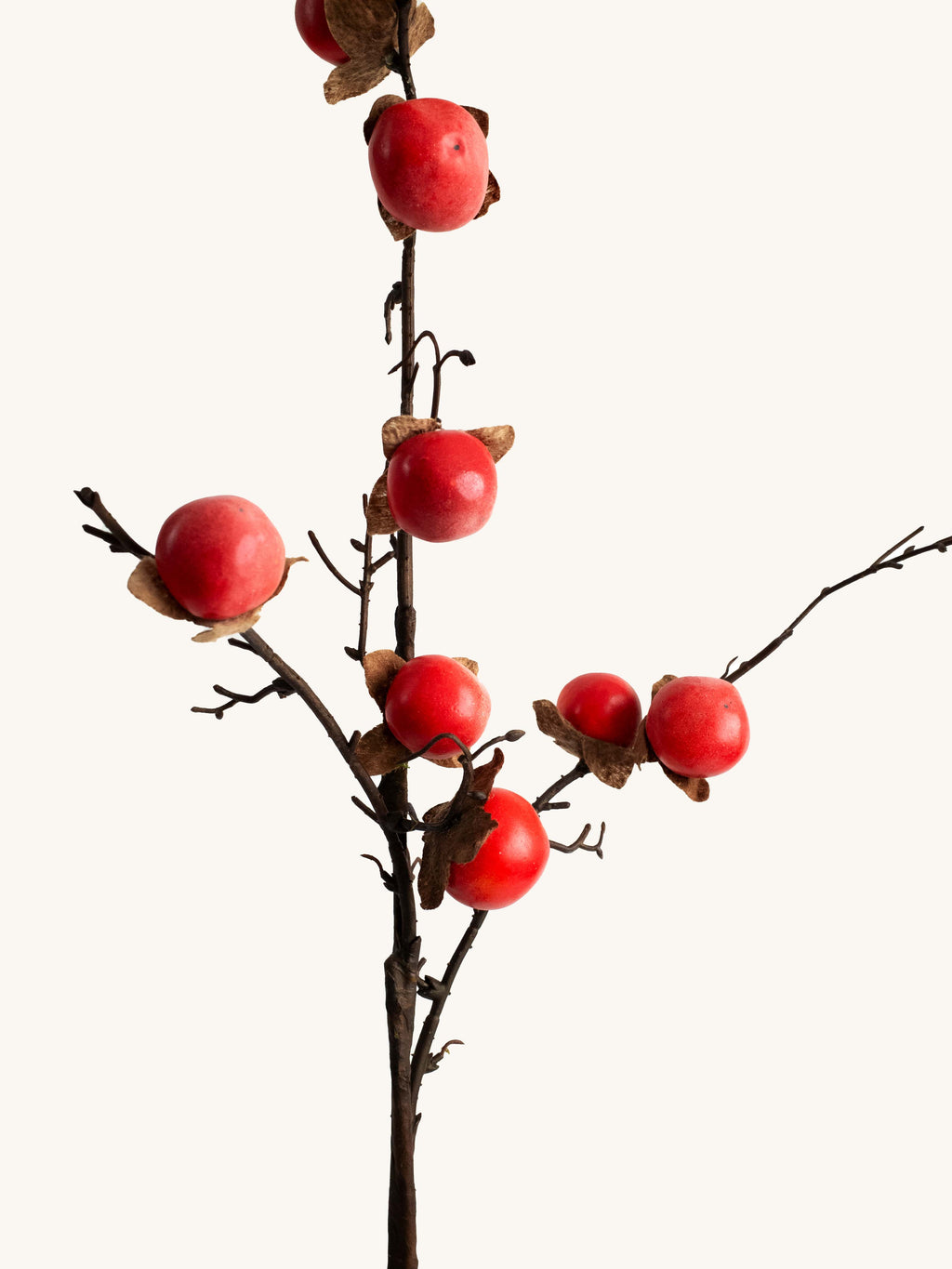 Artificial Red Persimmon Branch - 35"