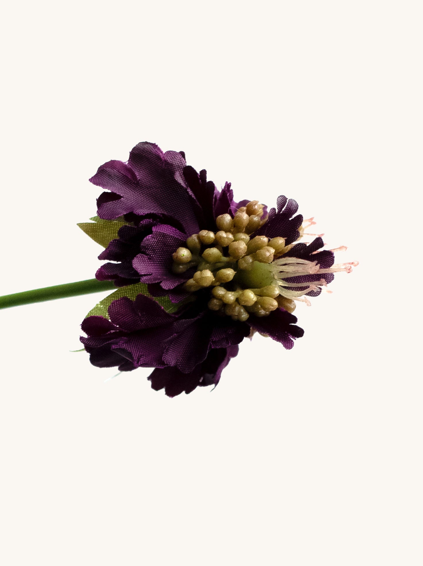 Burgundy Artificial Scabiosa Flower Stem - 31"
