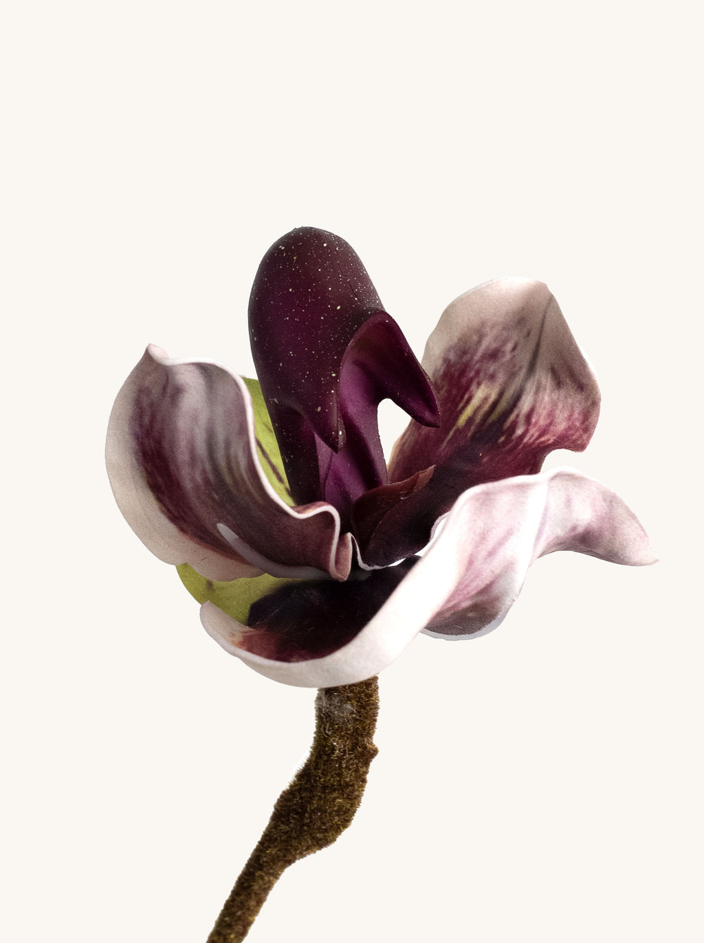 Red-Brown Faux Lady's Slipper Orchid - 19.5“