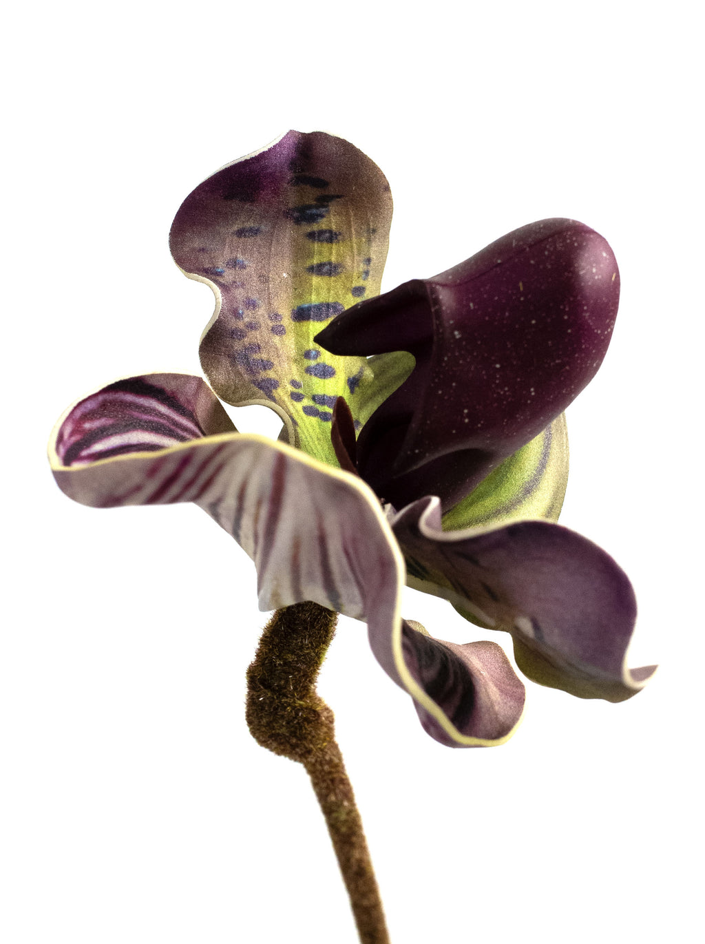 Purple Enchanted Faux Lady's Slipper Orchid - 19.5“