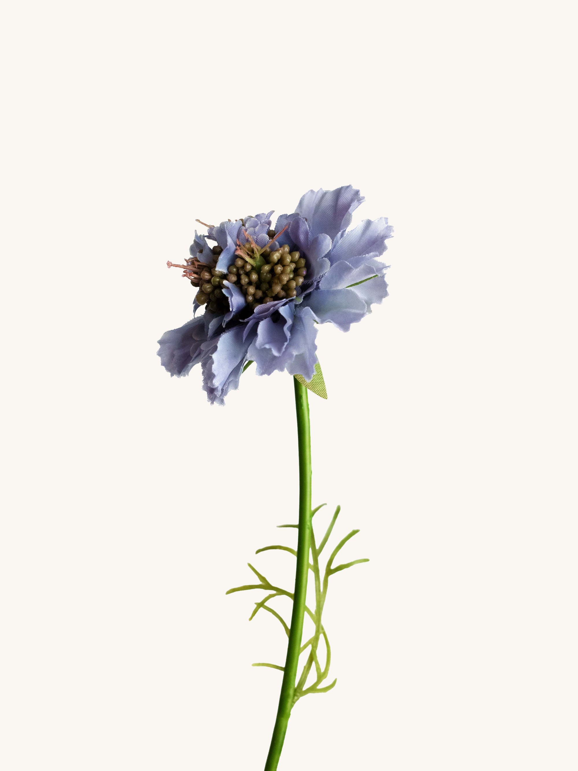 Blue-Purple Artificial Scabiosa Flower Stem - 31"