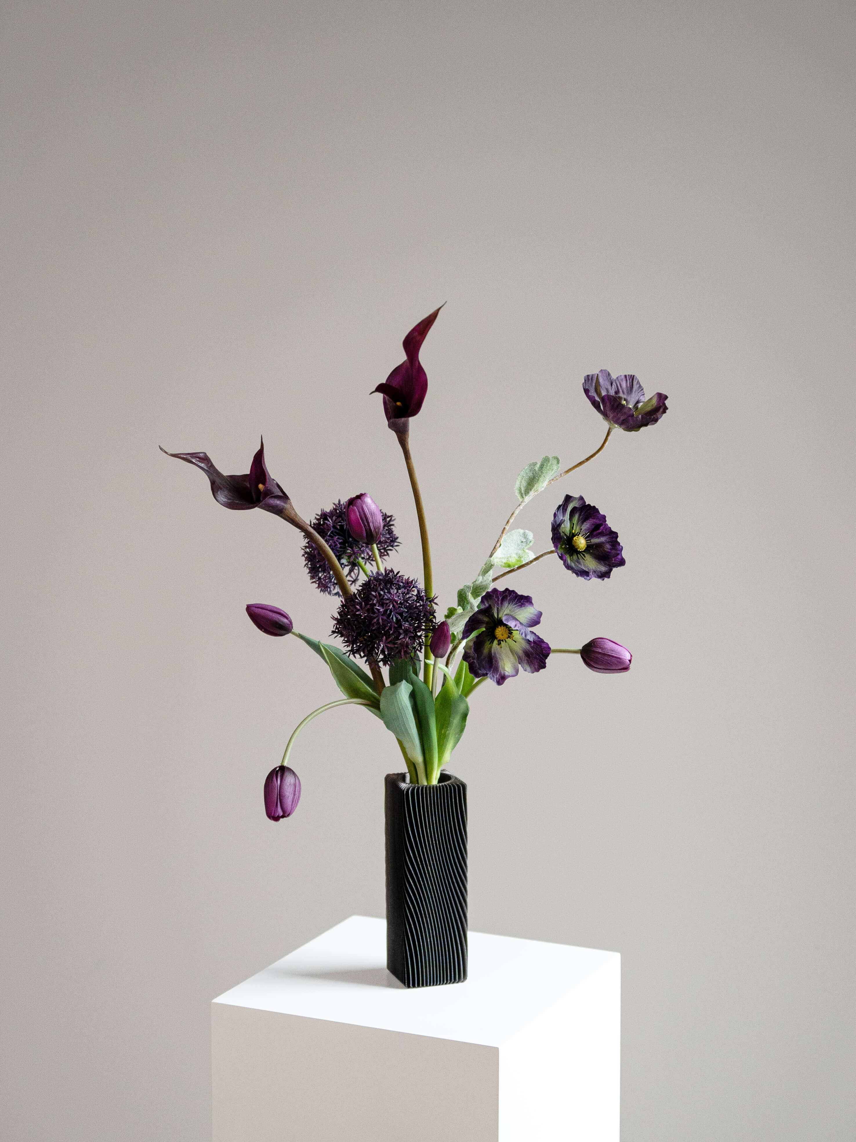 Obsidian Flow 3D Printed Vase