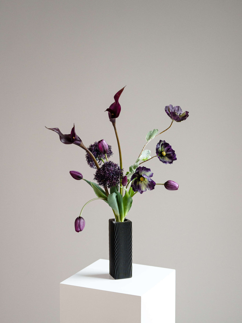 Obsidian Flow 3D Printed Vase